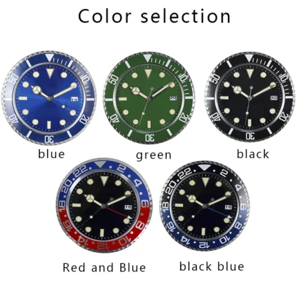 Horloge Murale en Métal Design Moderne de Luxe Fluorescente 34cm – Image 4