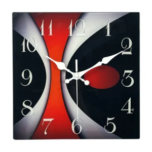 horloge murale verre trempé