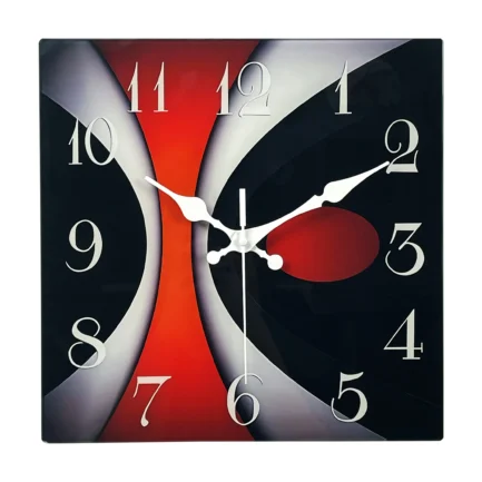 horloge murale verre trempé