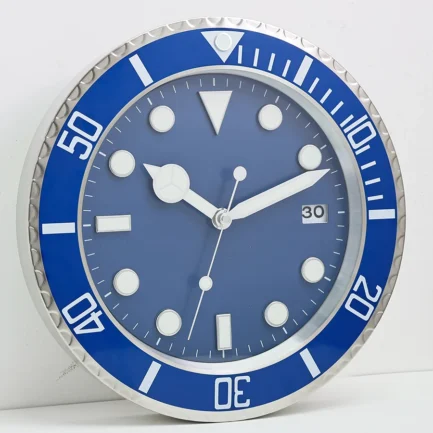 Horloge Murale en Métal Design Moderne de Luxe Fluorescente 34cm – Image 3