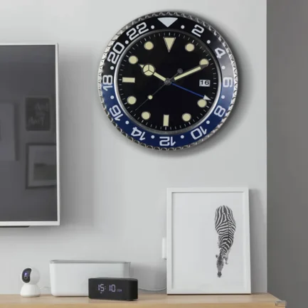 horloge murale en métal design moderne de luxe